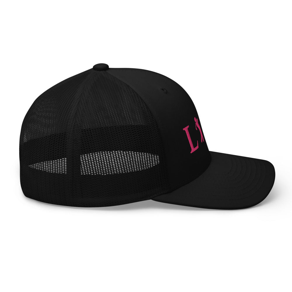 PINK LA ROSA TRUCKER HAT